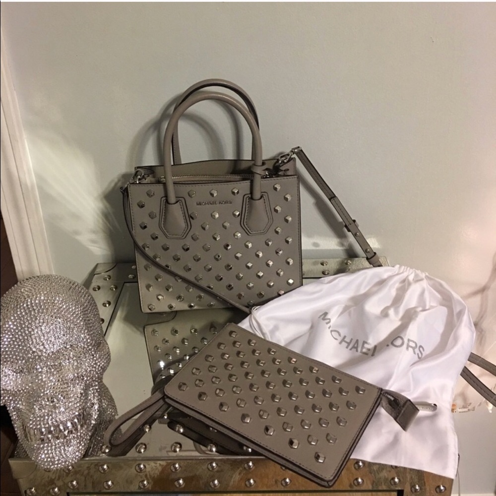 Mk studded purse w/ wristlet
